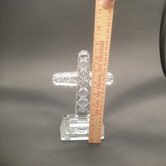 Towle Crystal Cross 24% Leaded Crystal Hand Cut Made in Poland 8.5" - Picture 7 of 8
